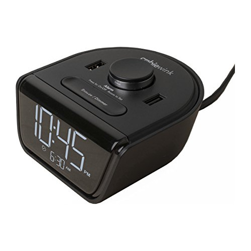 Reloj Despertador De Carga Con 2 Puertos Usb