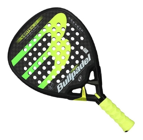 Paleta de pádel Bullpadel Vertex 2 2019 negra y amarilla