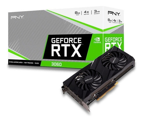 Imagen 7 de 7 de Placa De Video Pny Geforce Rtx 3060 Dual Fan Edition 8gb