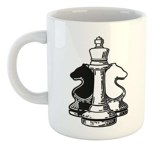 Taza Ceramica Ajedrez Piramide Diseño Piezas Fichas