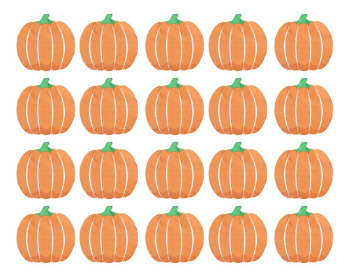 20 Piezas De Servilletas De Papel De Calabaza De Halloween,