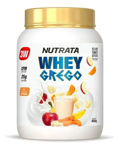 Whey Grego 3w Pote 450g Vitamina De Frutas Nutrata Vitamina De Frutas
