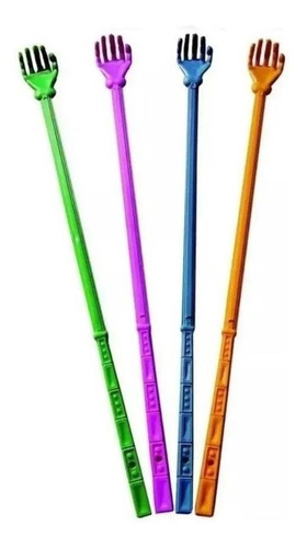 Imagem 3 de 3 de Kit 10 Peças Coçador De Costas Mãozinha Massageador Mão 40cm