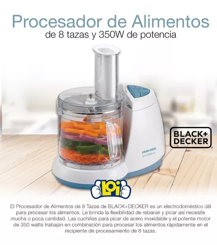 Black & Decker Procesador de Alimentos de 8 Tazas, 350W