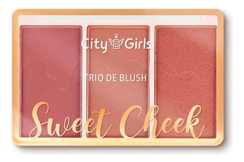 Blush Facial Paleta Trio Sweet Cheek City Girls Maquiagem Tom da maquiagem B