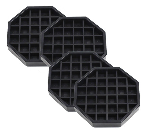 Bandeja Goteo Caf Octagonal Plstico Negro (4puLG - 4 Uds )