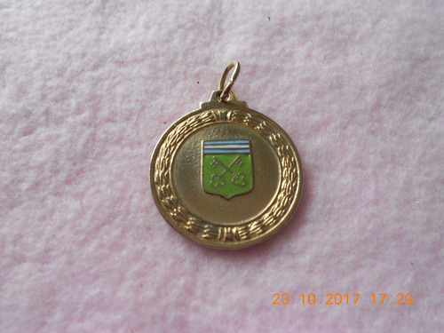 Medalla Con Escudo Esmaltado Del Instituto San Pedro