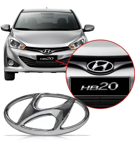 Emblema Hyundai Da Grade Hb20 2012 2013 2014 2015 2016