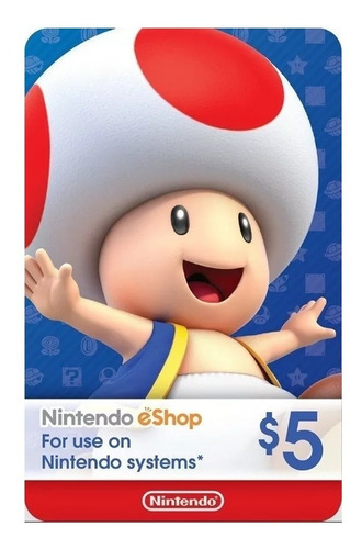 Tarjeta Nintendo Eshop $5 Gift Card | Entrega Inmediata