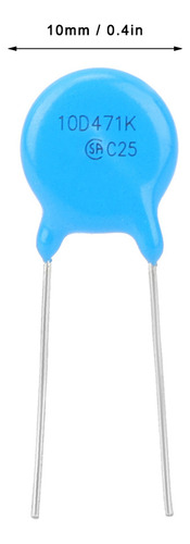 50pcs Varistores En Línea Alta Calidad 10d471k 10k471 10mm