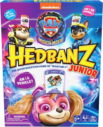 Hedbanz Junior Paw Patrol The Mighty Movie Game Games: Juego
