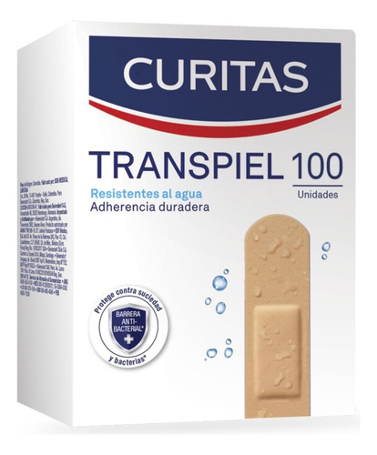 Curitas Transpiel Resistente Al Agua 100pz