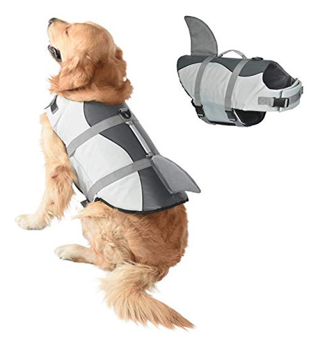 Doglay Dog Shark Life Jacket, Ripstop Dog Life Chaleco Para 