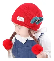 Comprar Gorro Chullo Lana Para El Frio Con Trenzas Para Bebes Niñas