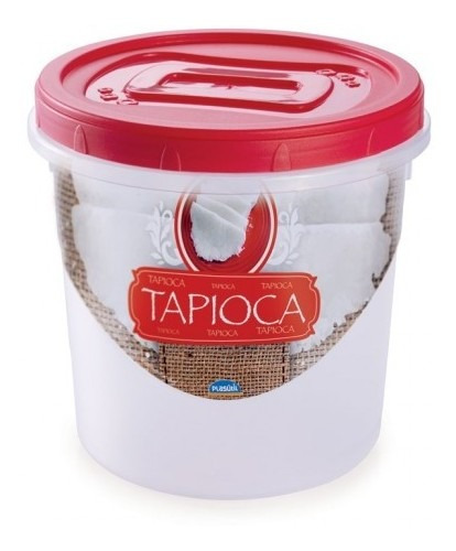 Pote Rosca Tapioca 1,8l Vermelho Plasútil