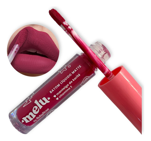 Batom Líquido Matte Melu Da Ruby Rose Cor Raspberry Cm05