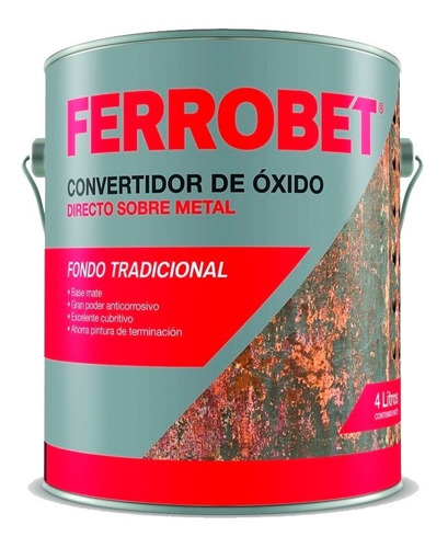 Ferrobet Convertidor De Oxi Do 4 Lts De Petrilac - Iacono