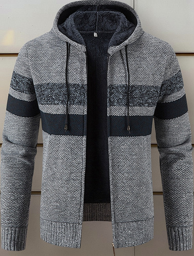 Chamarra Polar Con Capucha Para Hombre, Talla Grande, Hilo D