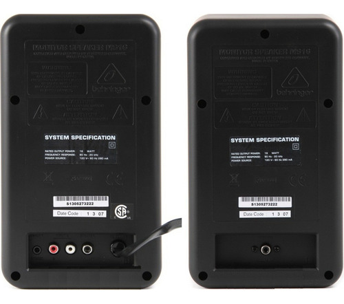 Monitores Behringer Ms16 Bafle Multimedia De Estudio