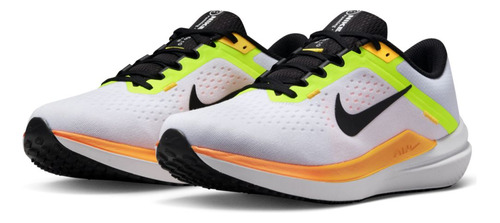 Tenis De Running En Carretera Hombre Nike Winflo 10 Blanco Color Blanco/volt/naranja Láser/negro Talla 30 Mx