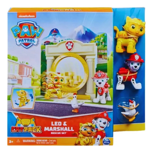 Kit De Rescate Paw Patrol Cat Pack Leo Y Marshall Orig .