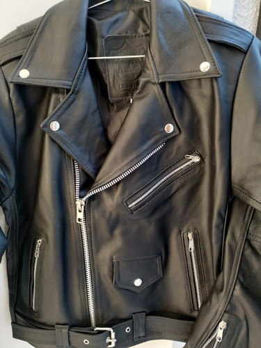 jaqueta de couro legitimo motoqueiro