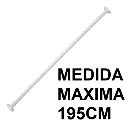 Barral Palo De Cortina De Baño Acero Inox 1° Calidad Naffull