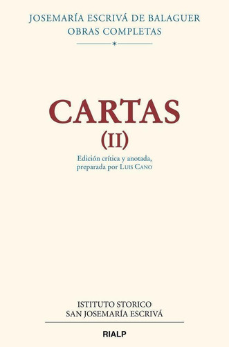 Libro: Cartas Ii. Josemaria Escriva De Balaguer. Ediciones R