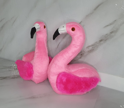 Flamingo De Pelúcia Rosa Acompanha 02 Flamingo