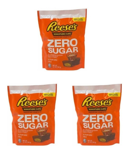 Reeses Zero Sugar 3 Bolsas Free Miniature Cups Chocolate Imp