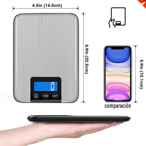 Imagen 3 de 3 de Balanza Digital Nicewell Gramera 15kg Alta Precisión Liviana
