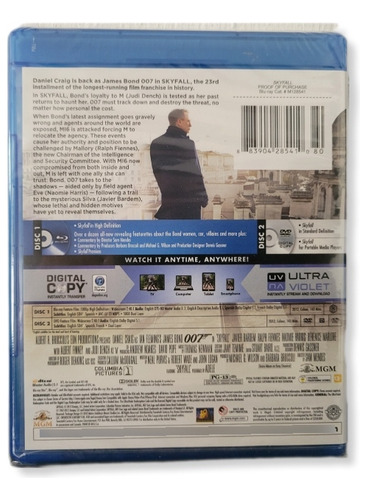 Skyfall 007 Bond Blu Ray Importado Daniel Craig