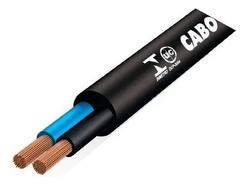 Cabo Pp 2x1,5mm Preto Sil - 1 Metro