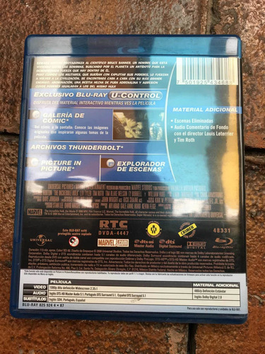 El Increíble Hulk Blue Ray (Usado)