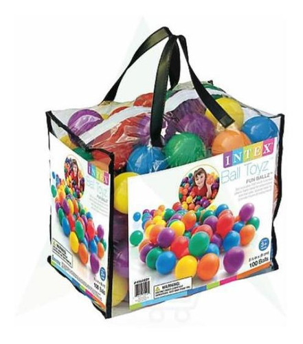 Kit 100 Pelotas Plásticas Intex 8 Cm