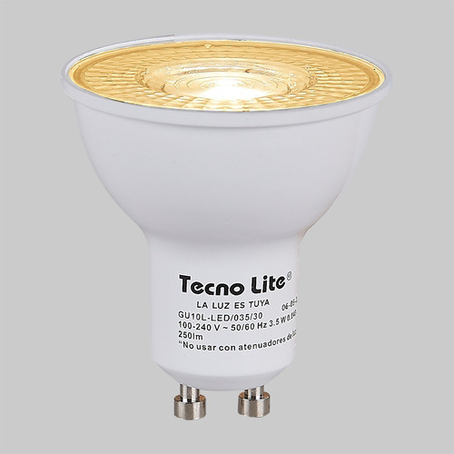 Foco Led, 3.5  W, Luz Suave Cálida, Base Gu10