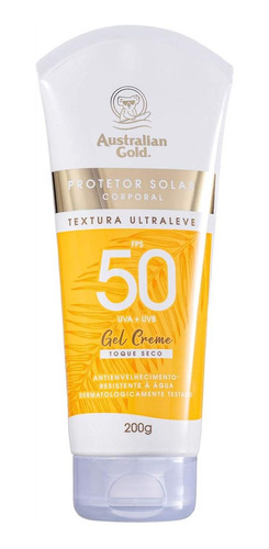 Australian Gold Gel Creme Fps 50 - Protetor Solar 200g