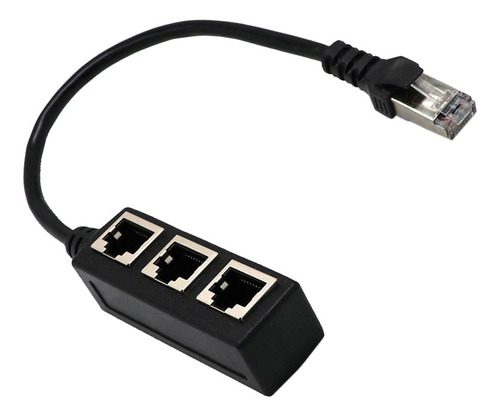 1 Pieza Adaptador Divisor Rj45 De Alambre Núcleo Chapado En
