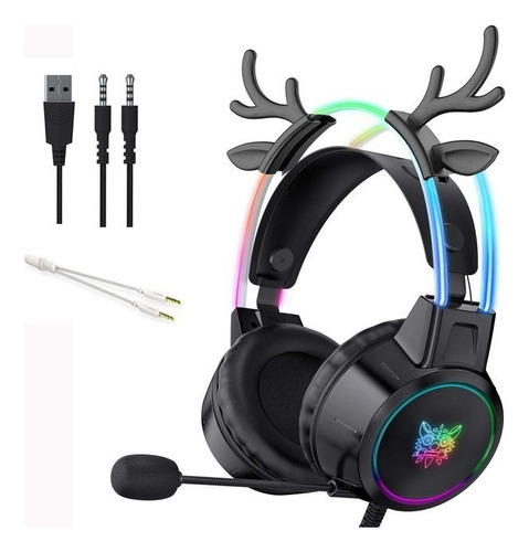 Para Fone De Ouvido Rgb Wired Gaming Com Cancelamento De