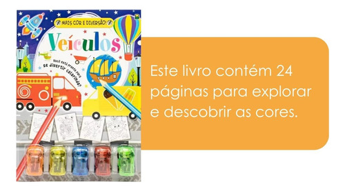 Meu Kit Livro De Colorir C/ 5 Mini Carrinhos - Todolivro
