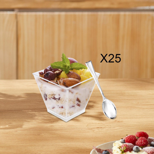 25 Tazas De Postre, Cuencos Para Servir, Tazas Pequeñas