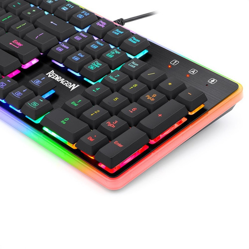 Imagen 7 de 10 de Teclado Gamer Redragon K509 Dyaus 2 Rgb / Semi-mecánico