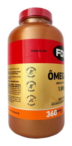 Omega-3 Importado Fdc 360 Cápsulas 1000mg ( Para 6 Meses )
