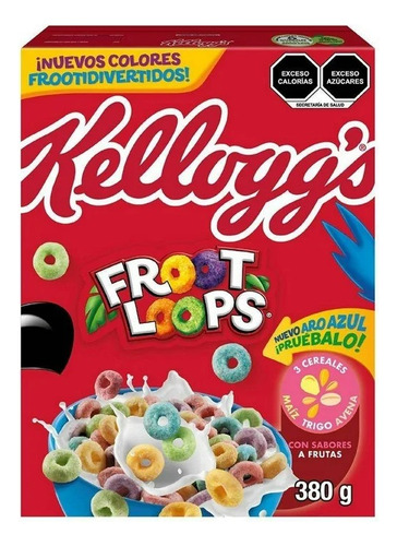 2 Pza Cereal Kellogg's Froot Loops Aros Con Sabores A Frutas