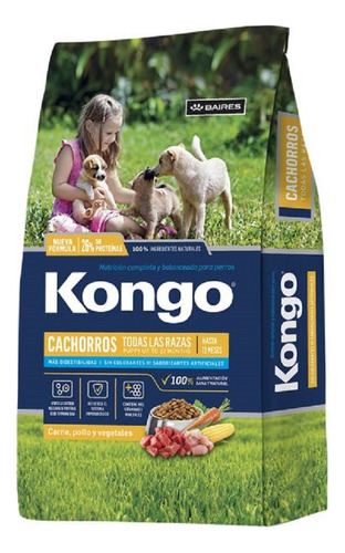 Alimento Kongo Natural Perro Cachorro 21kg + Golosinas 