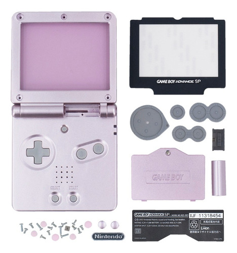 Carcasa Para Game Boy Advance (gba) Sp Rosa (sólido)