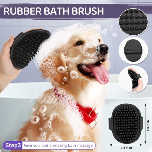Kit De Cepillos Para Perros: Juego De Aseo De 3 Piezas Con C