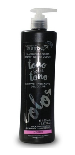 Restructurante De Color Tono Sobre Tono 450 Ml Negro