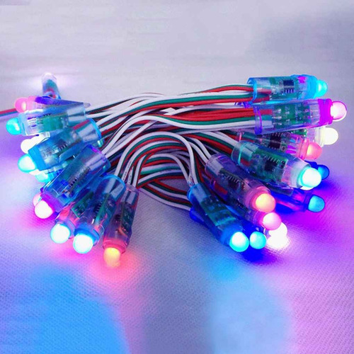 Imagen 3 de 6 de Dc 5v 50pcs Ws2811 Rgb A Todo Color 12 Mm Píxeles Luz Digita