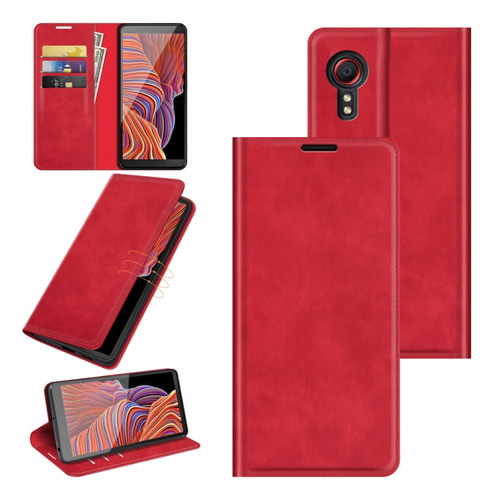 Funda De Piel Tpu Con Succión Magnética Para Galaxy Xcover 5